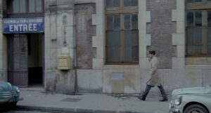 le samoura cinematography by henri deca exterior day medium wide shot daylight car shot 054