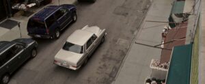 lucky number slevin cinematography by peter sova exterior day establishing shot side lighting daylight car shot 064