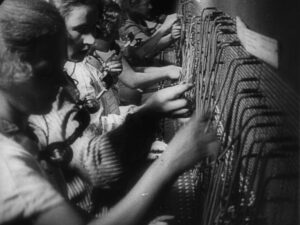 man with a movie camera cinematography by mikhail kaufman interior day establishing shot hard light shot 048