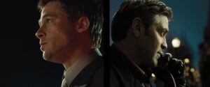 ocean s eleven cinematography by steven soderbergh night close up two shot artificial light shot 010