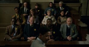 philadelphia cinematography by tak fujimoto interior night medium shot three shot artificial light shot 023