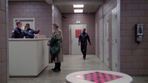 primal fear cinematography by gregory hoblit interior day medium wide shot three shot backlight fluorescent shot 035