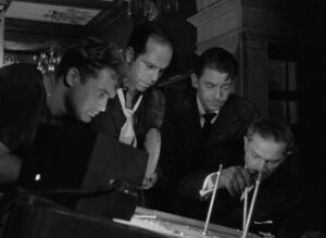 rififi cinematography by philippe agostini night close up three shot silhouette artificial light shot 010