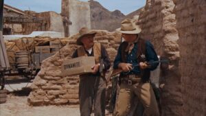 rio bravo cinematography by russell harlan day medium close up two shot backlight daylight shot 022