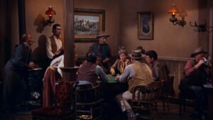 rio bravo cinematography by russell harlan medium shot three shot artificial light shot 011