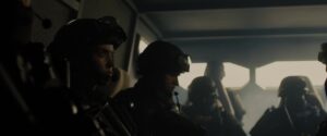 sicario cinematography by roger deakins interior medium close up three shot side lighting artificial light shot 017