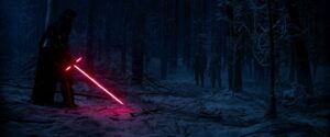 star wars the force awakens cinematography by dan mindel night medium shot three shot artificial light shot 004