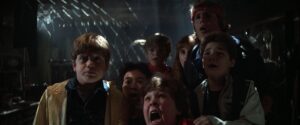 the goonies cinematography by nick mclean night medium close up two shot artificial light shot 071