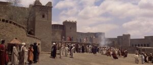 the message cinematography by jack hildyard exterior day wide shot three shot backlight daylight shot 020