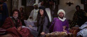 the message cinematography by jack hildyard medium close up three shot artificial light shot 066