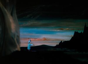 the red shoes cinematography by jack cardiff night establishing shot silhouette artificial light shot 012