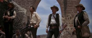 the wild bunch cinematography by lucien ballard day medium close up three shot hard light shot 068
