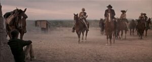 the wild bunch cinematography by lucien ballard day medium wide shot three shot backlight daylight shot 045