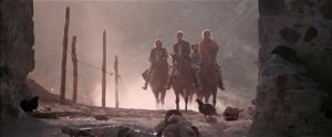 the wild bunch cinematography by lucien ballard day wide shot establishing shot side lighting daylight shot 016