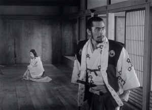 throne of blood cinematography by asakazu nakai interior day close up over the shoulder side lighting shot 066