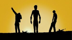 waltz with bashir cinematography by ari folman day medium shot three shot backlight sunny shot 017