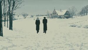 waltz with bashir cinematography by ari folman day wide shot two shot backlight daylight shot 028