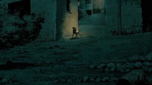 waltz with bashir cinematography by ari folman night establishing shot artificial light shot 022