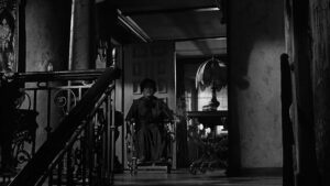 what ever happened to baby jane cinematography by ernest haller night medium wide shot moonlight shot 006