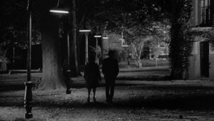 whos afraid of virginia woolf cinematography by haskell wexler exterior night wide shot two shot moonlight shot 009