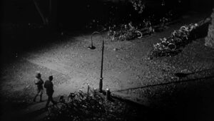 whos afraid of virginia woolf cinematography by haskell wexler exterior wide shot two shot silhouette artificial light shot 001