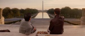 x men first class cinematography by john mathieson day medium shot two shot backlight daylight shot 005