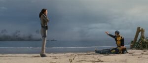 x men first class cinematography by john mathieson day medium wide shot two shot backlight daylight shot 025