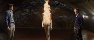 x men first class cinematography by john mathieson medium shot three shot silhouette artificial light shot 024